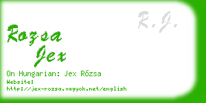rozsa jex business card